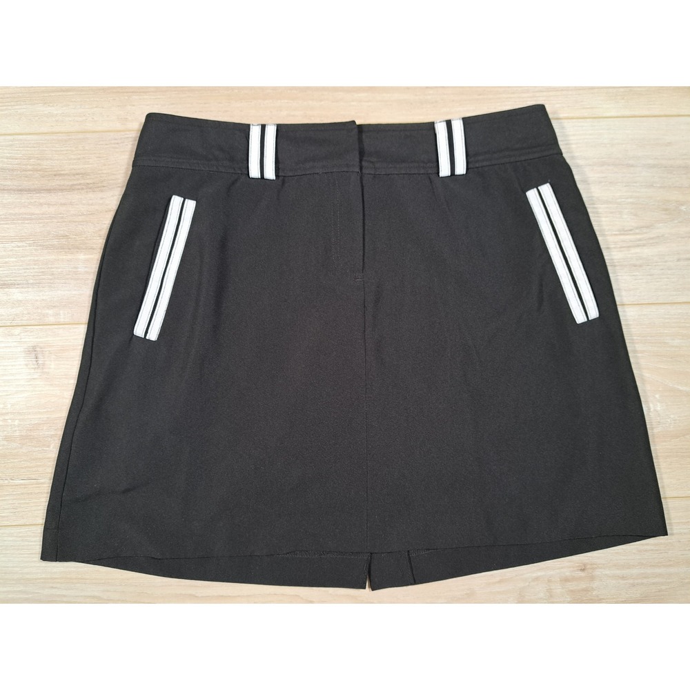 IZOD XFG Womens Black Golf Skort White Stripe Athletic Tennis Skirt Size 2